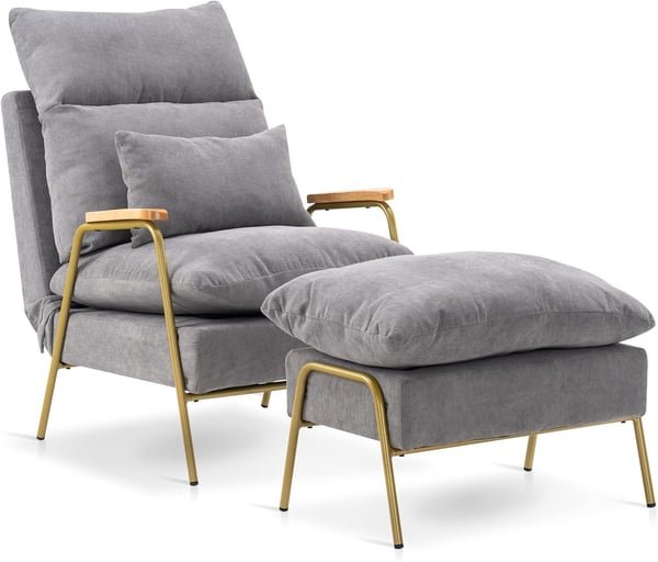 Accent Recliner with Ottoman Tiramisubest