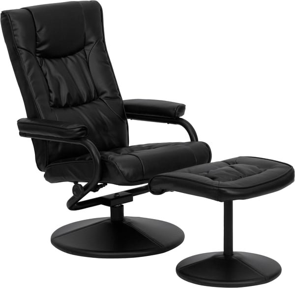 Contemporary Multi-Position Recliner Chair with Ottoman