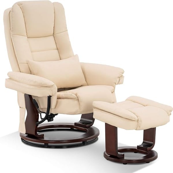 Recliner with Ottoman Chair Accent Recliner Chair with Vibration Massage