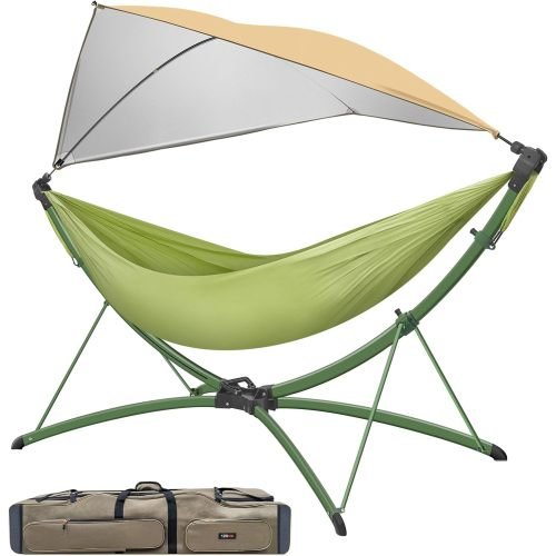 Portable Outdoor/Garden Hammock with Quick-Fold Stand