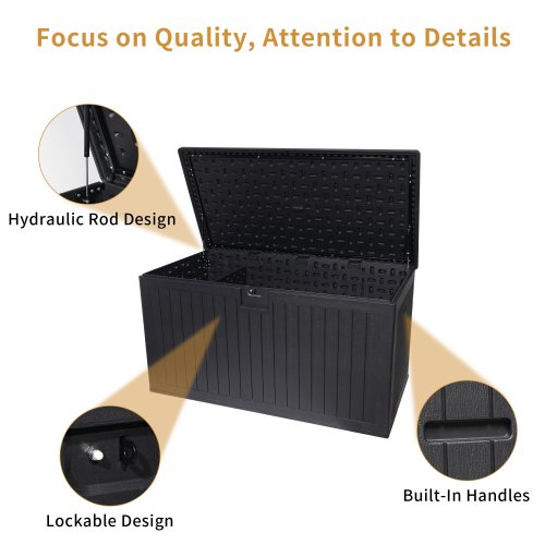 260 Gallon Resin Outdoor Deck Box Waterproof - Image 3
