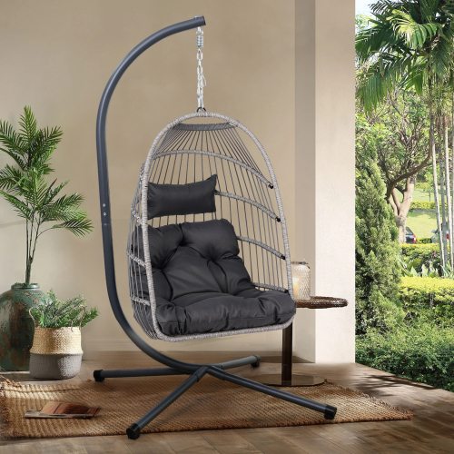 Outdoor Egg Hanging Chair with Stand
