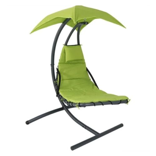TiramisuBest Floating Chaise Lounge Hanging Swing Chair with Canopy