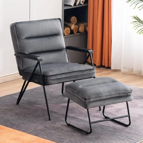 Accent Chair with Ottoman