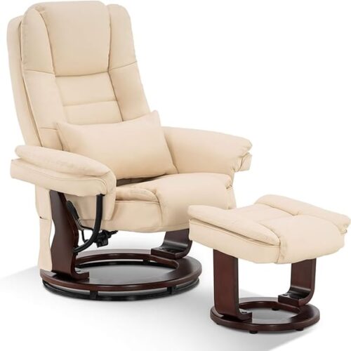 Recliner with Ottoman Chair Accent Recliner Chair with Vibration Massage